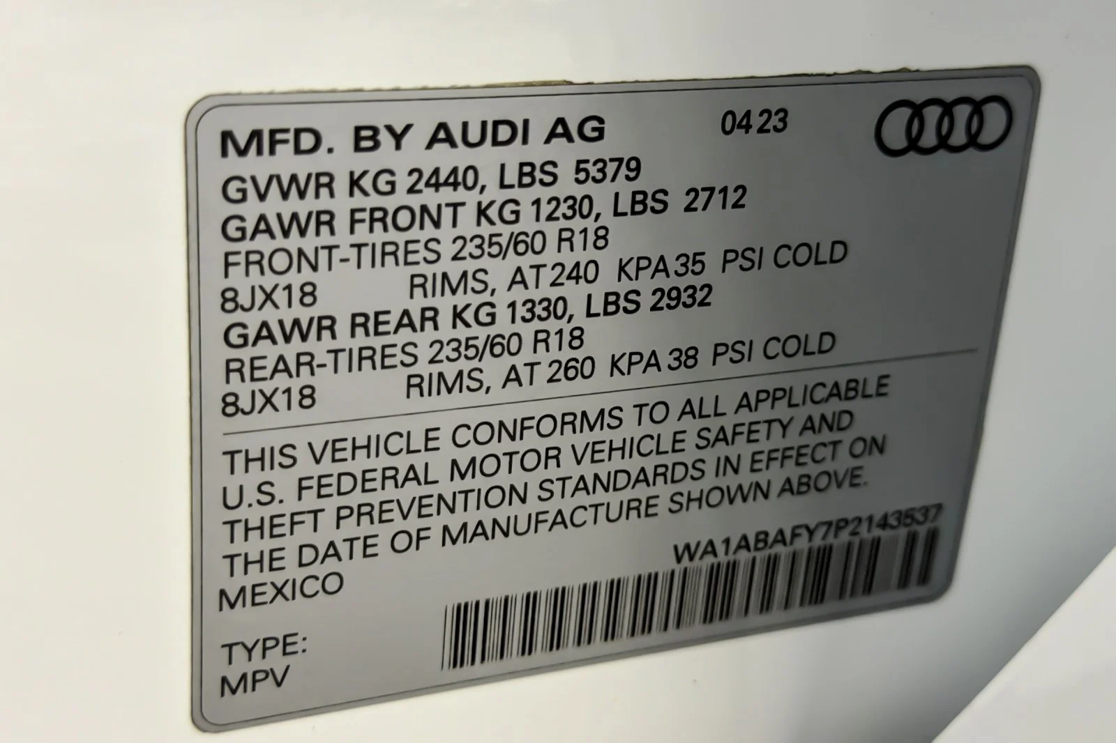 Used 2023 Ibis White Audi Premium 40 TFSI quattro image 27