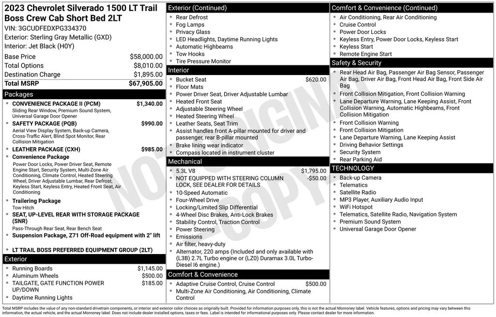 Used 2023 Gray Chevrolet LT Trail Boss image 39