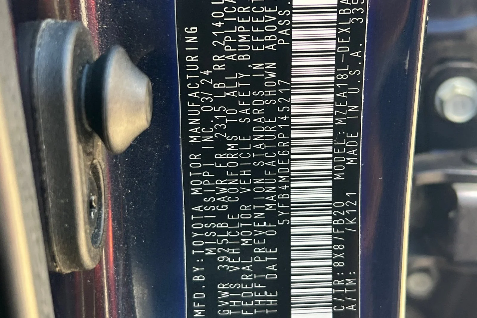 Used 2024 Blue Toyota LE image 27