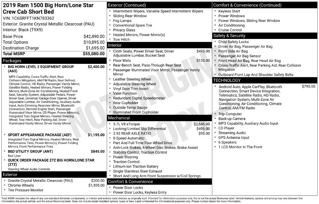 Used 2019 Gray Ram Big Horn/Lone Star image 13