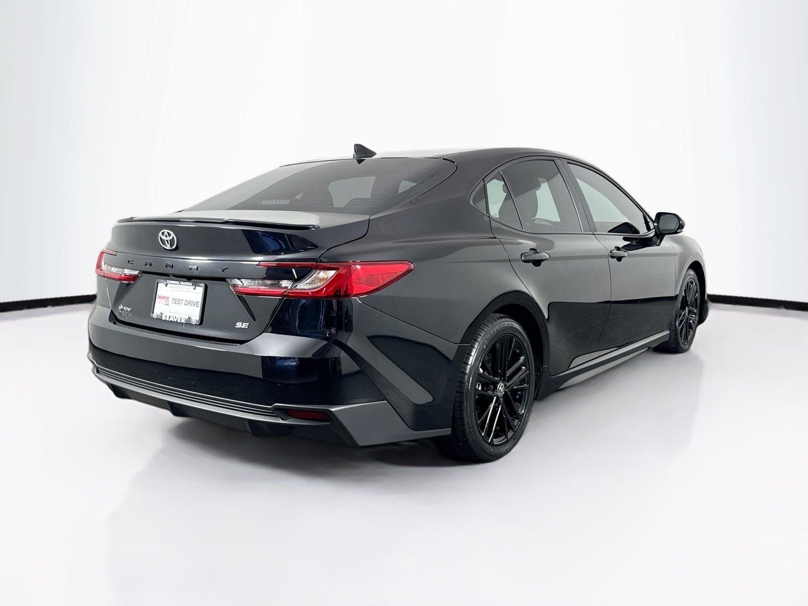 Certified Used 2025 Midnight Black Metallic Toyota SE image 2