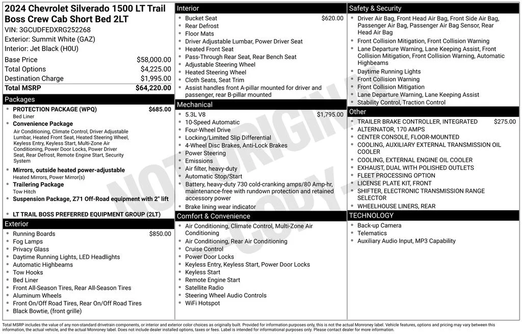 Used 2024 White Chevrolet LT Trail Boss image 45