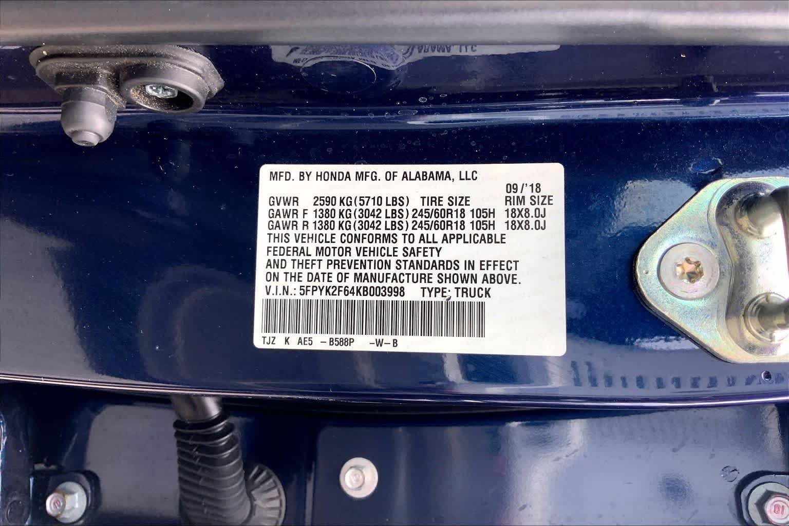 Used 2019 Obsidian Blue Pearl Honda RTL-T image 37