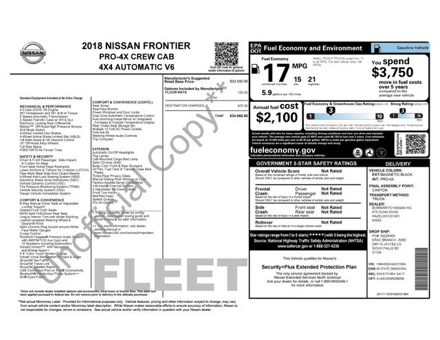 Used 2018 Black Nissan PRO-4X image 2