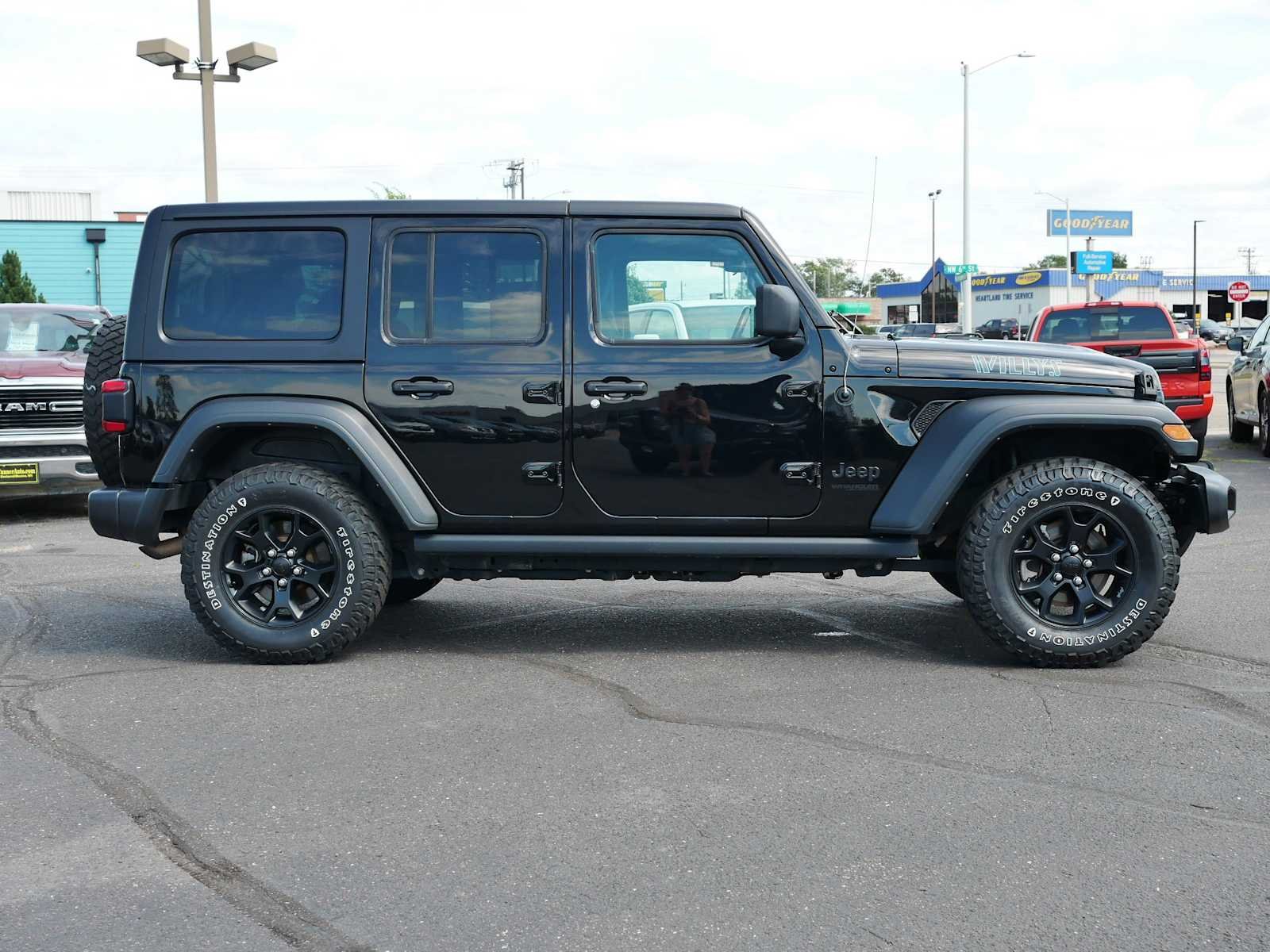 Used 2021 Black Clearcoat Jeep Unlimited Willys image 8