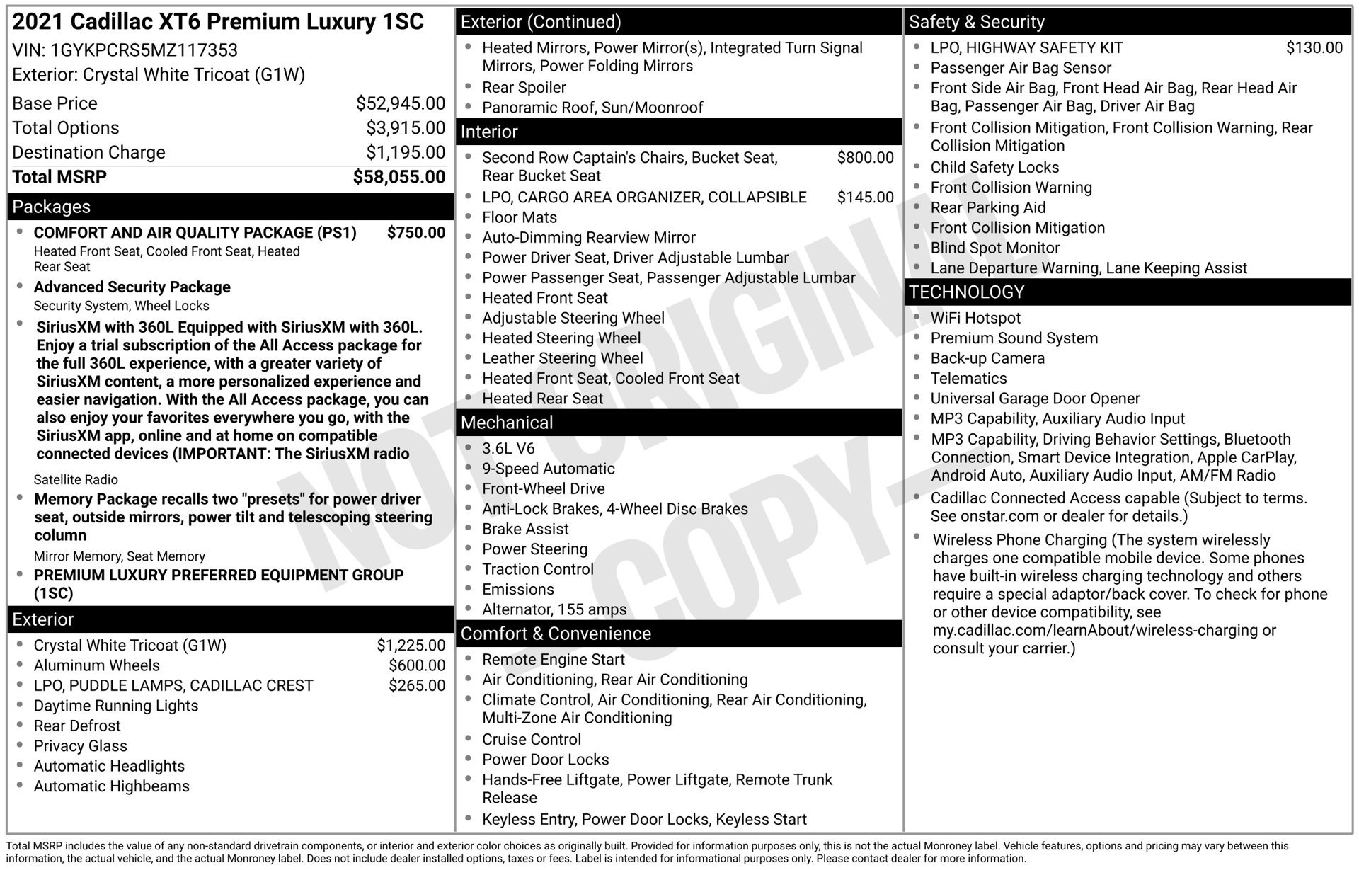 Used 2021 White Cadillac Premium Luxury image 11