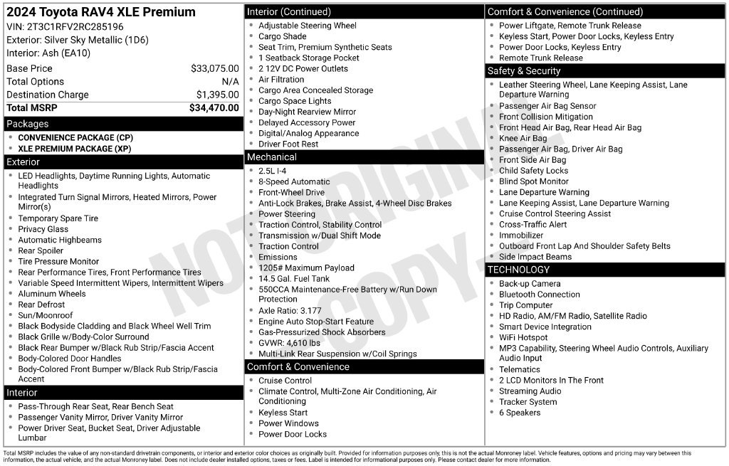 Used 2024 Silver Toyota XLE Premium image 6