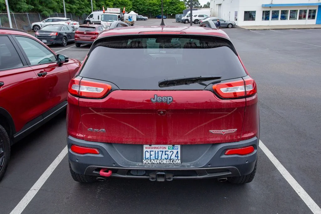 Used 2017 Deep Cherry Red Crystal Jeep Trailhawk image 4