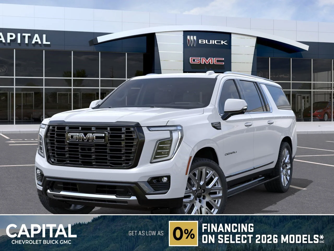 New 2026 Glacier White Tricoat GMC Denali Ultimate image 1