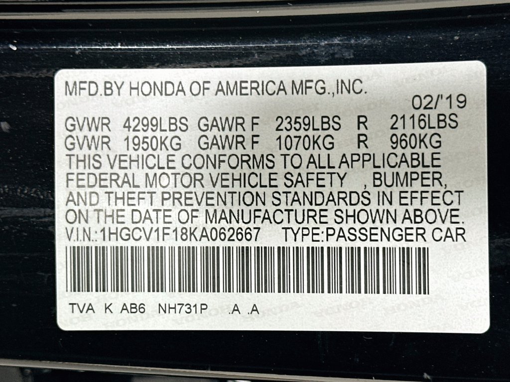 2019 Honda Accord LX - Photo 30