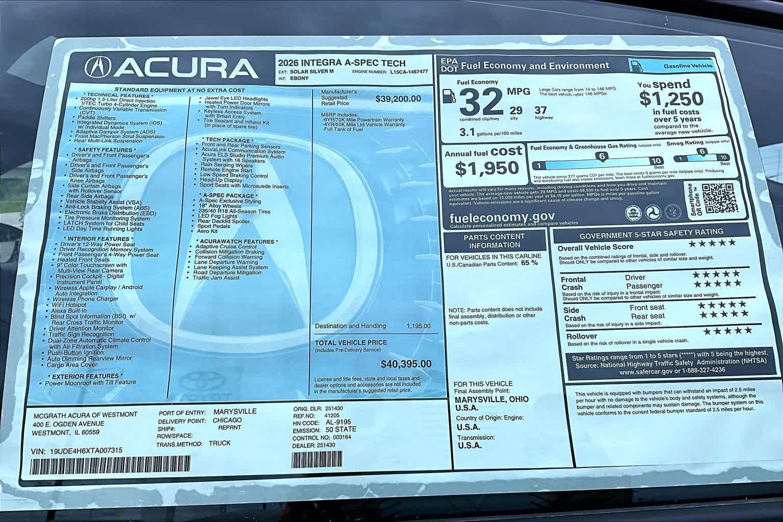 2026 Acura Integra A-Spec w/Technology Package - Photo 21
