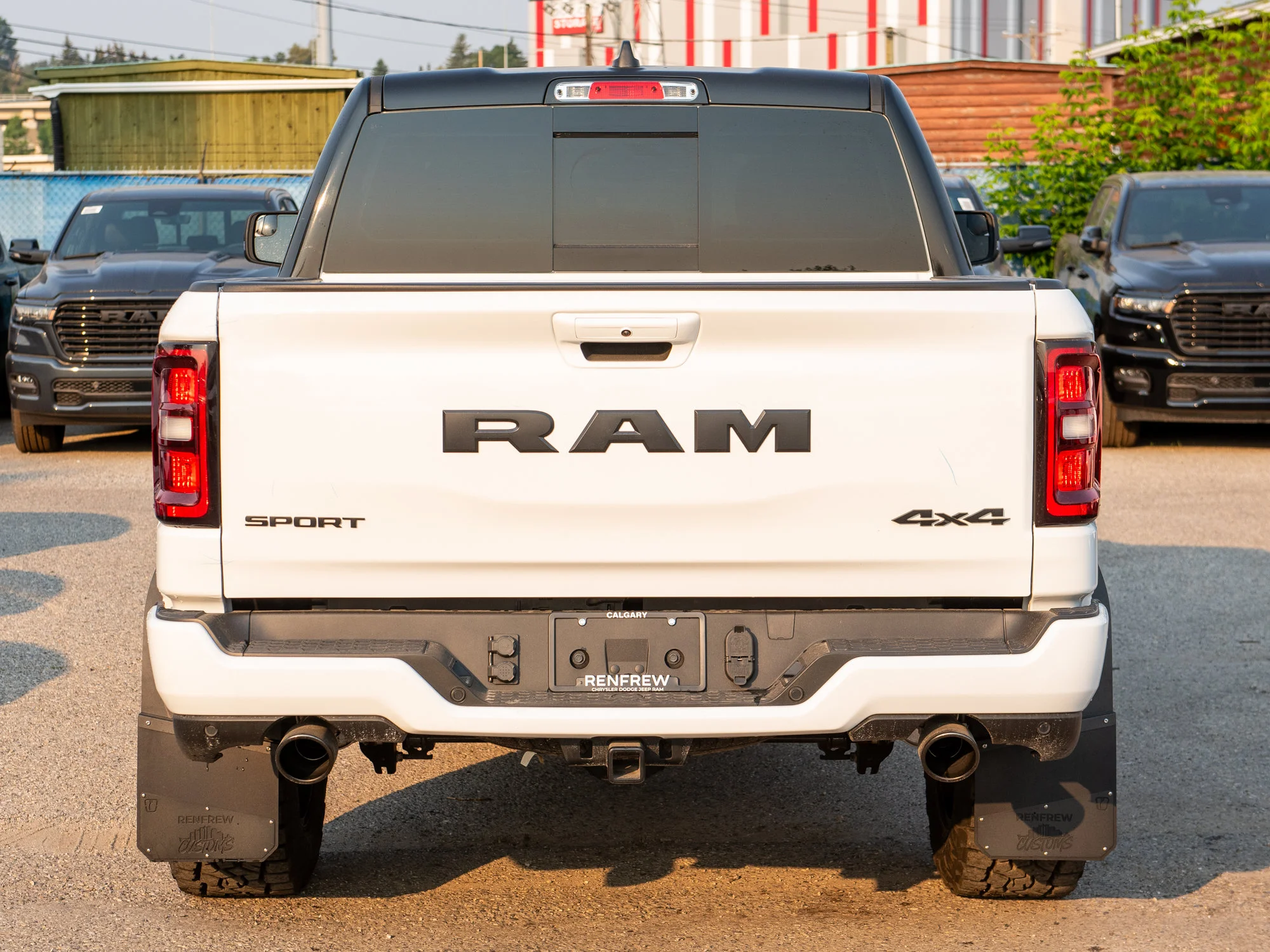 New 2026 White RAM Sport* 4x4 Crew Cab, 3.5 Inch Lift, 35 Inch Tires, Fuel Wheels image 4