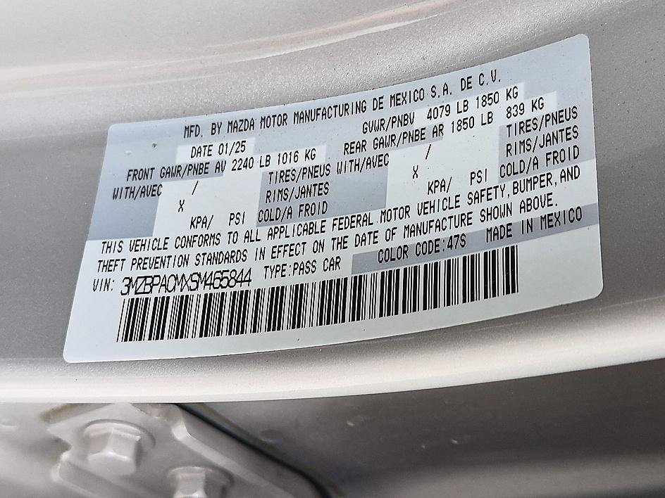 Used 2025 Platinum Quartz Metallic Mazda 2.5 S Preferred image 37