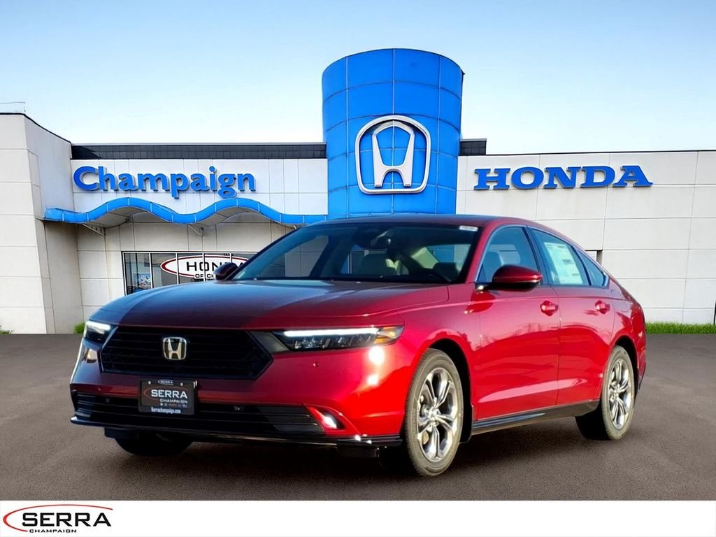 New 2026 Radiant Red Metallic Honda EX-L Hybrid image 1