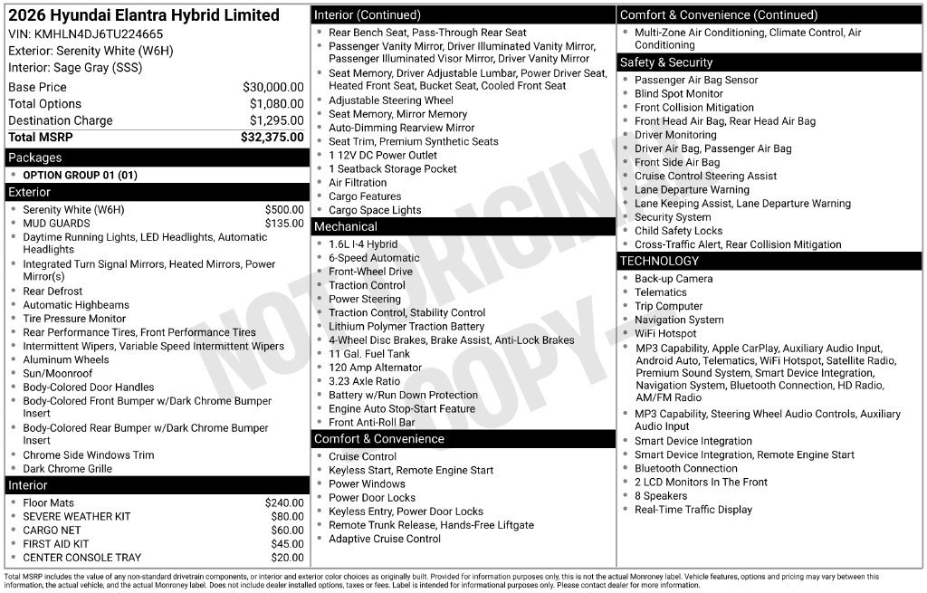 New 2026 White Hyundai Limited image 21