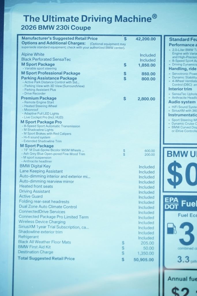 New 2026 Alpine White BMW 230i image 8