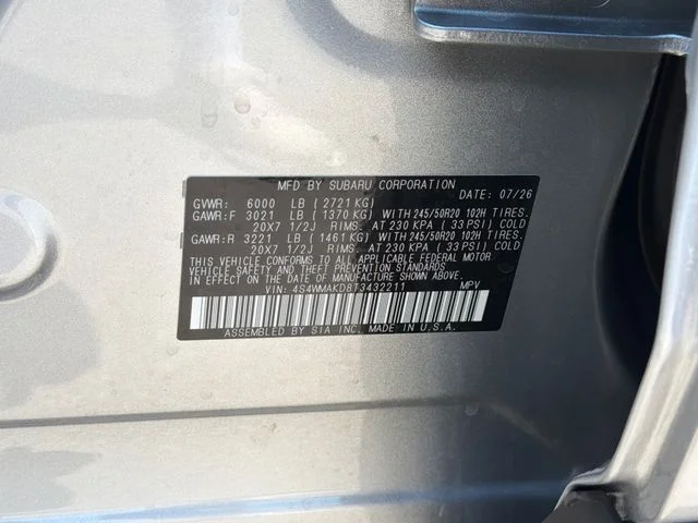 New 2026 ICE SILVER METALLIC Subaru Touring 7-Passenger image 26