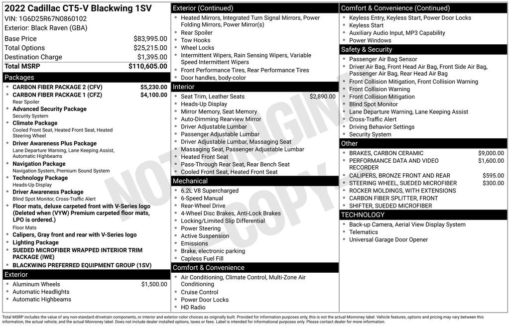 Used 2022 Black Cadillac V-Series image 46