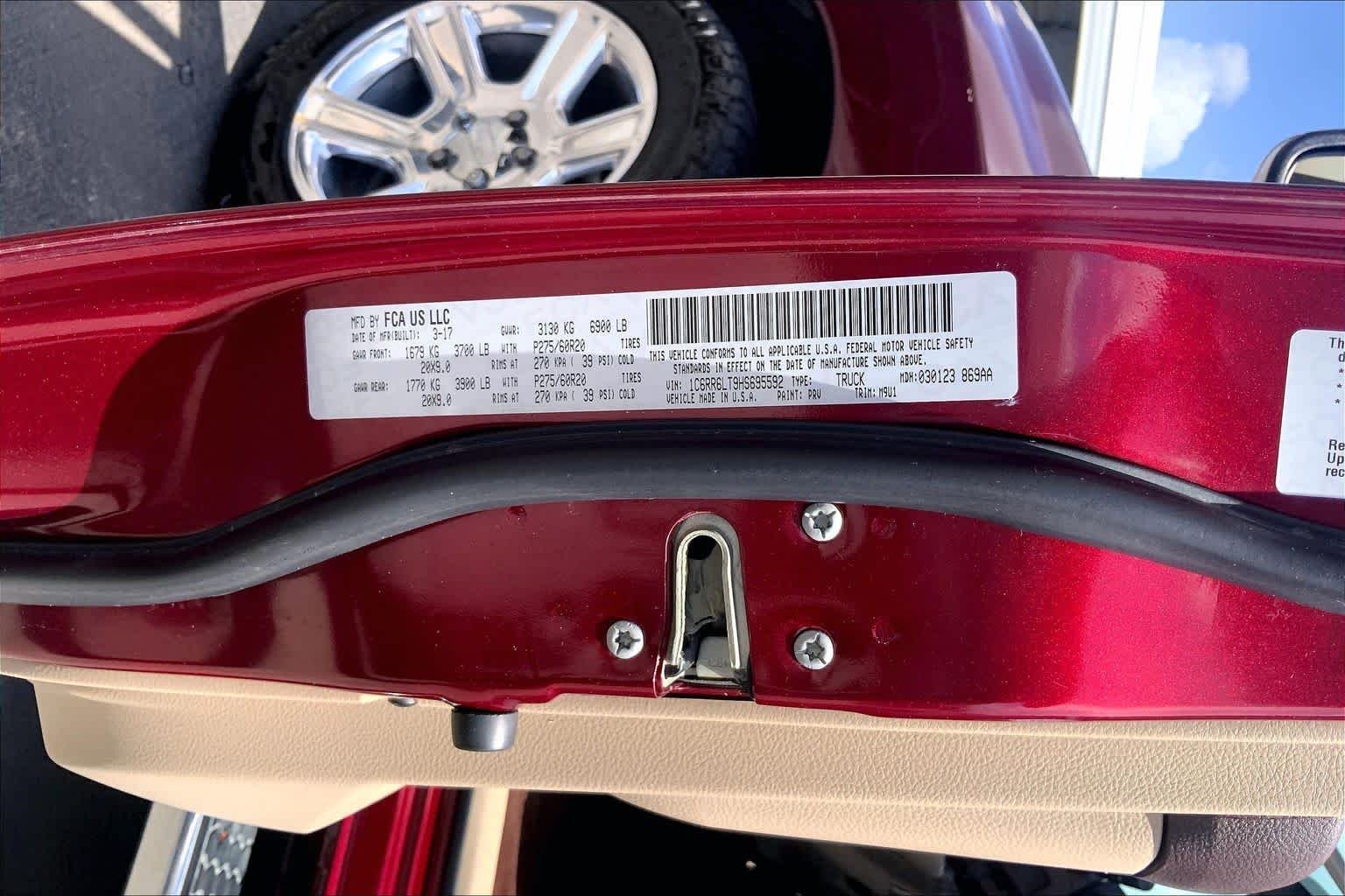 Used 2017 Delmonico Red Pearlcoat Ram Lone Star Silver image 36