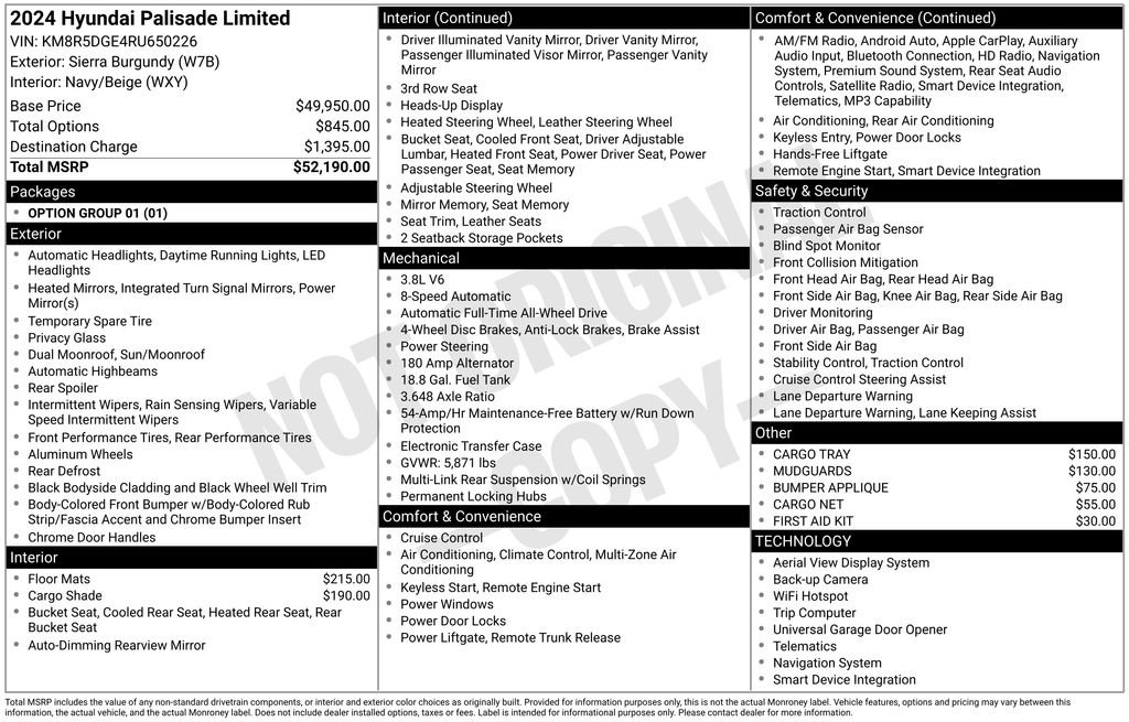 Certified Used 2024 Red Hyundai Limited image 43
