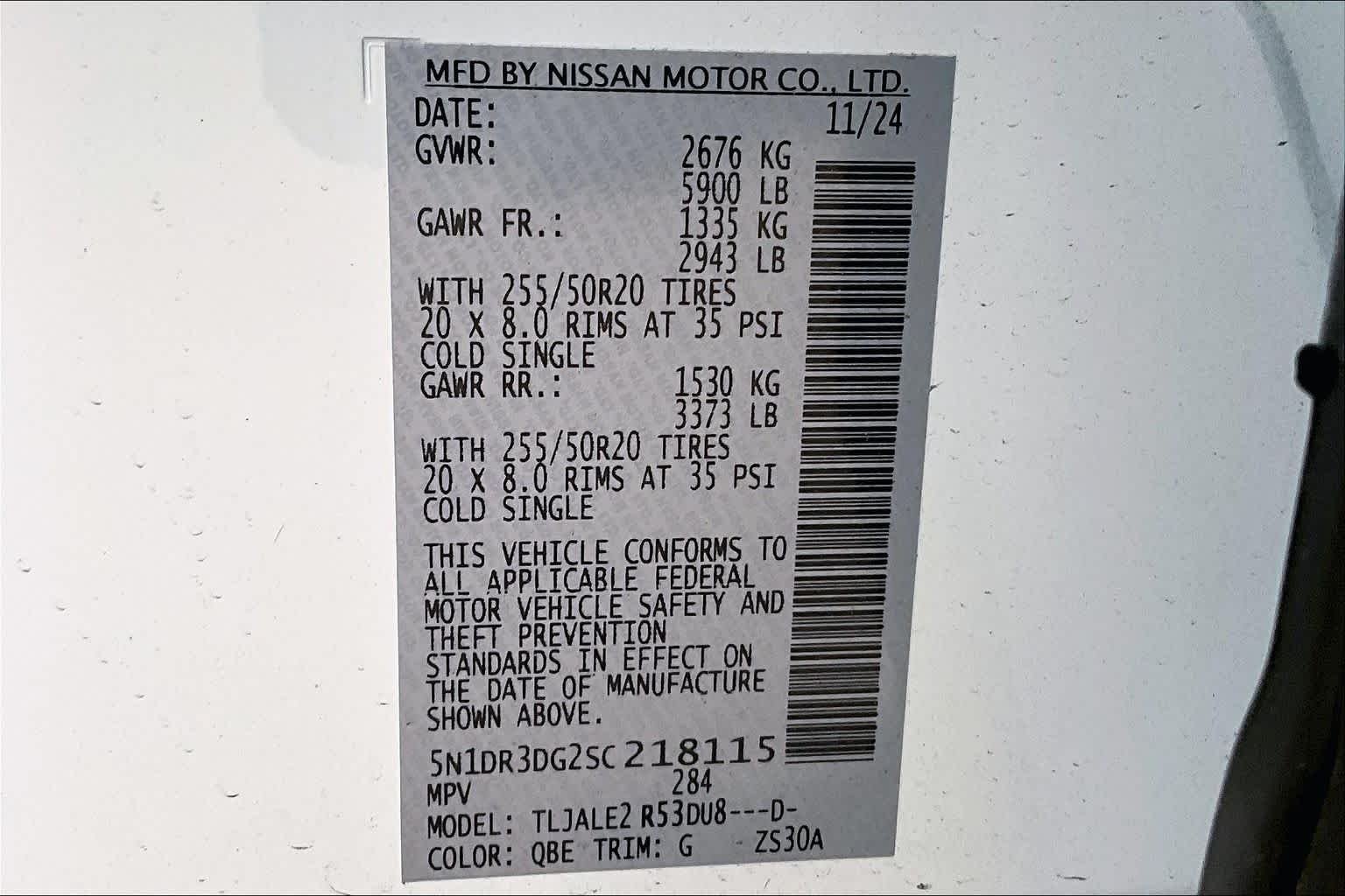 Certified Used 2025 Everest White Pearl Tricoat Nissan Platinum image 33