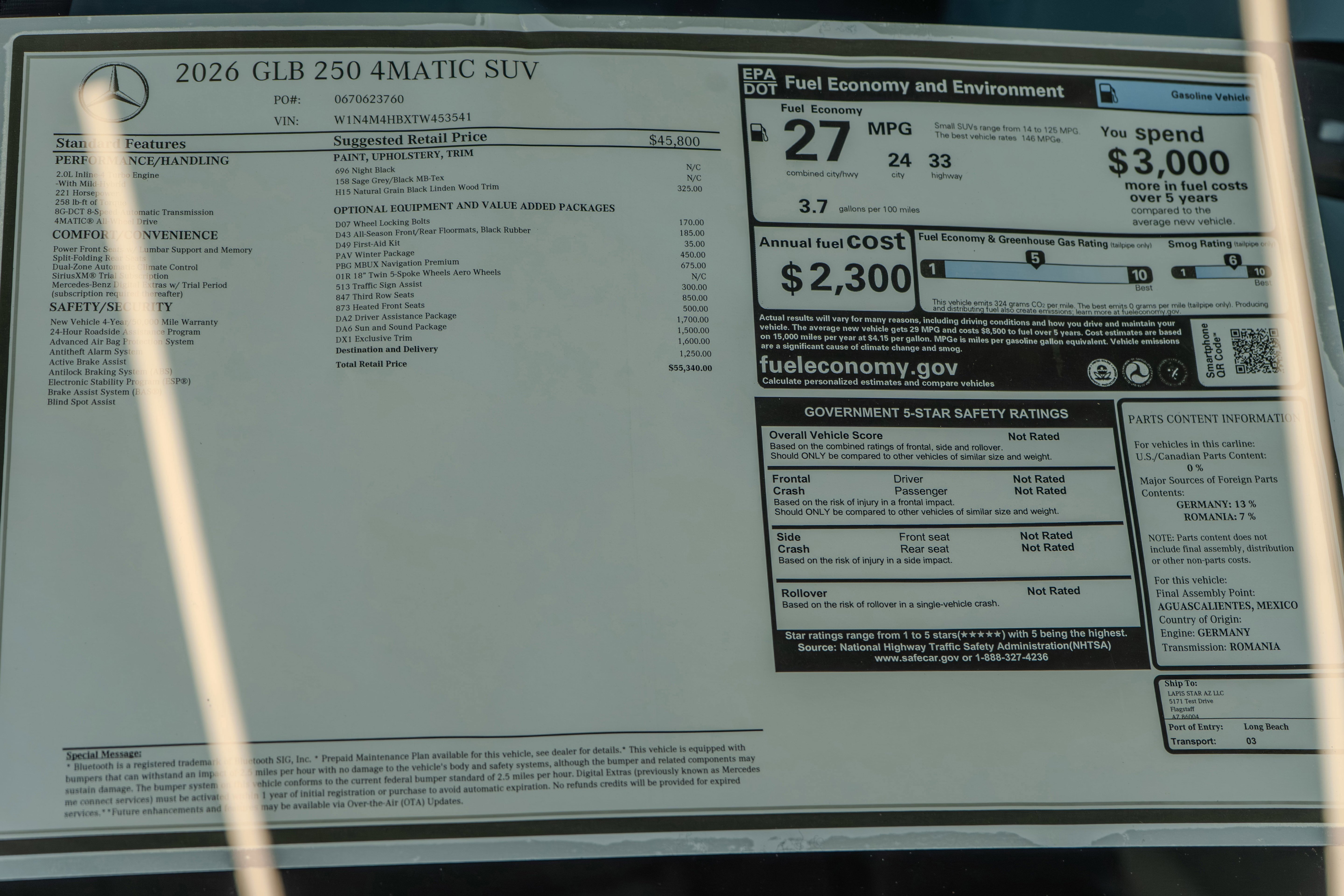 New 2026 Night Black Mercedes-Benz GLB 250 image 72