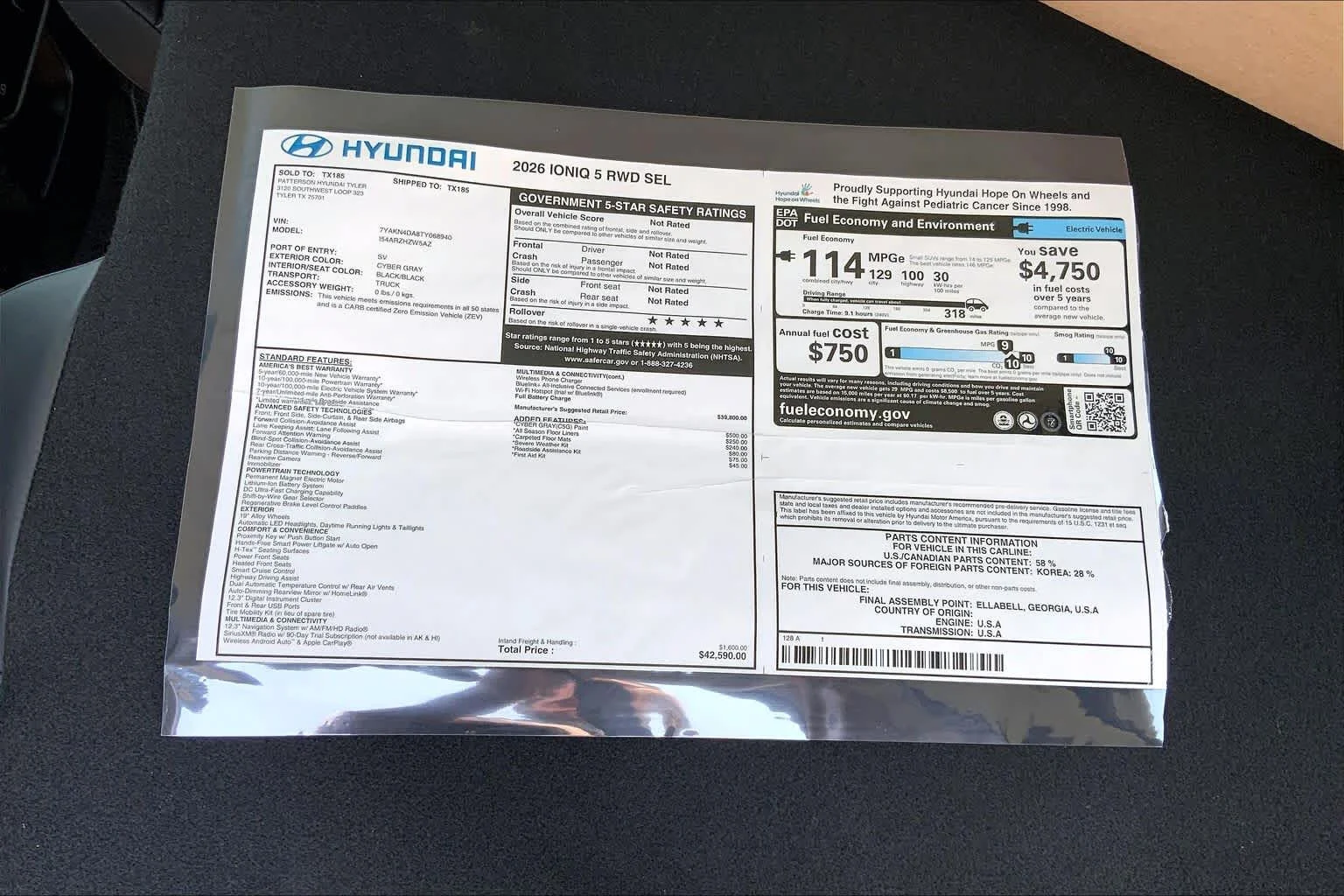 New 2026 Cyber Gray Hyundai SEL image 18