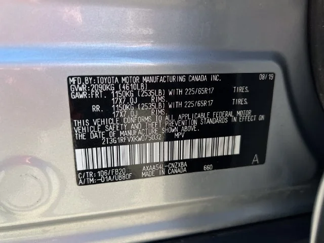 Used 2019 Silver Sky Metallic Toyota LE image 17