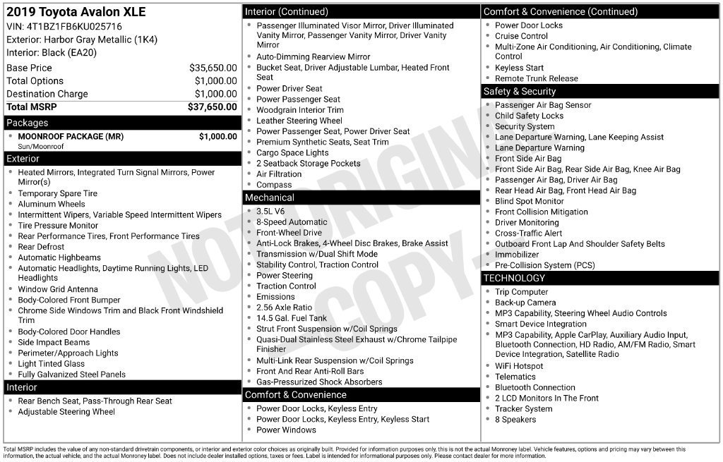Used 2019 Gray Toyota XLE image 5