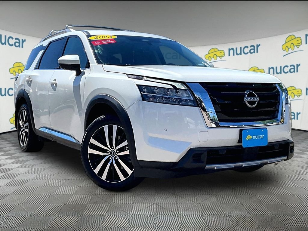 Certified Used 2023 White Nissan Platinum image 1