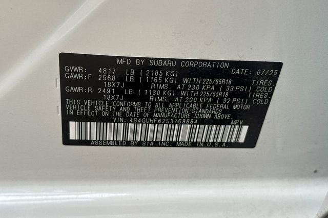 Certified Used 2025 White Subaru Sport image 42