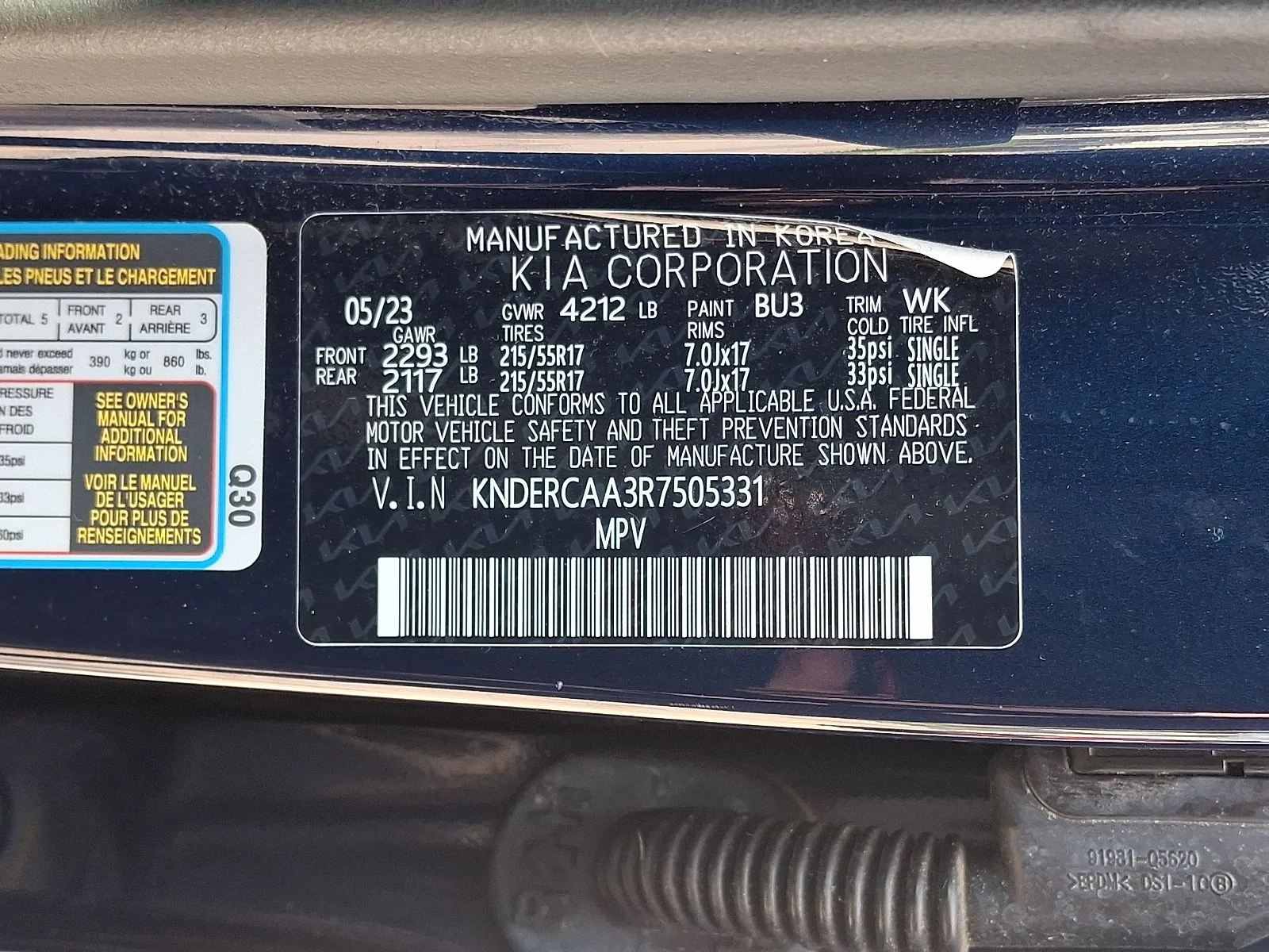 Certified Used 2024 Blue Kia EX image 27