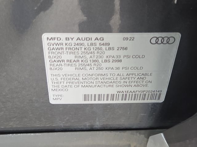 Used 2023 Daytona Gray Pearl Audi 45 S line Premium image 8