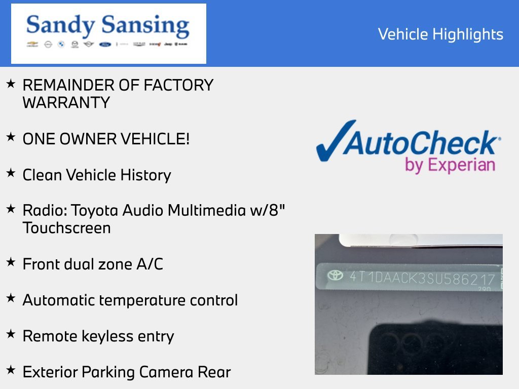 Used 2025 White Toyota LE image 8
