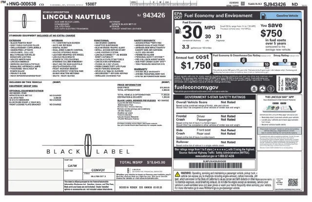 Used 2025 Black Lincoln Black Label image 38