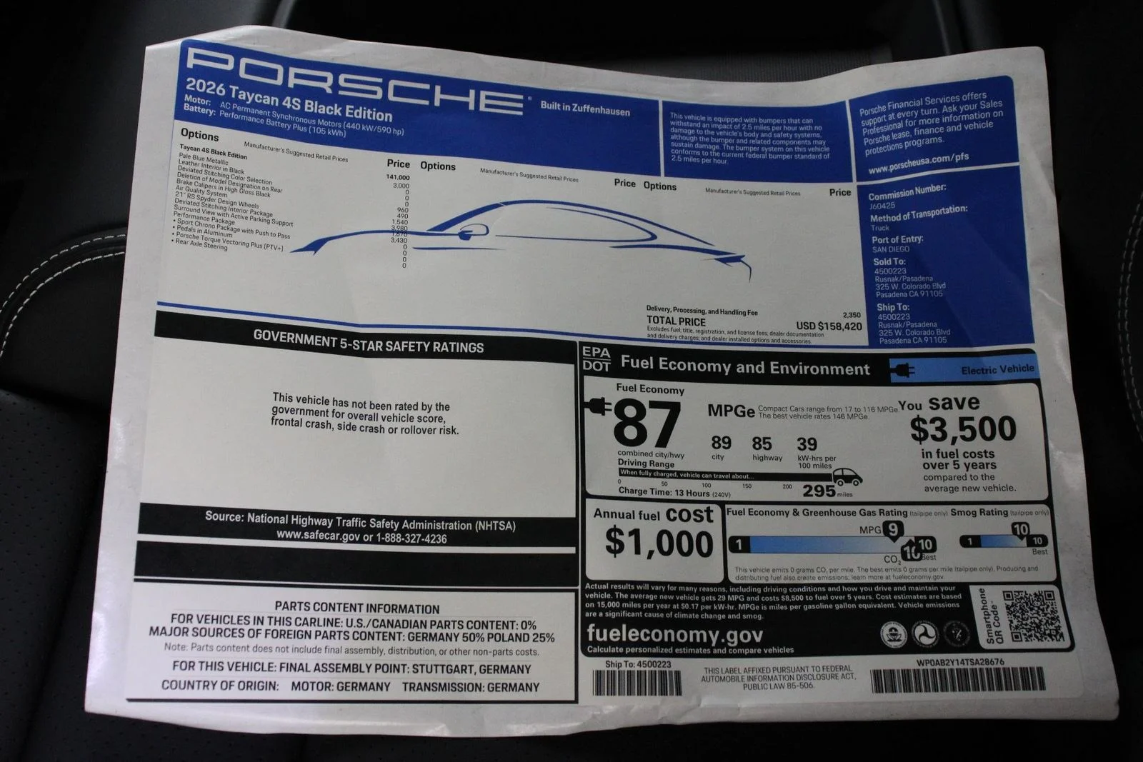 New 2026 Pale Blue Metallic Porsche 4S image 25