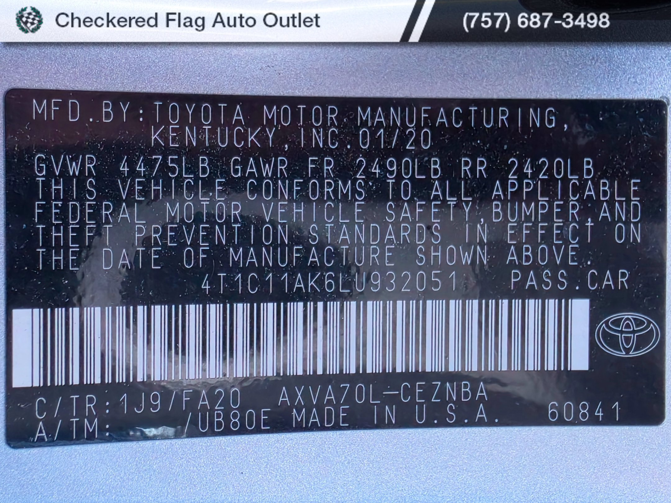 Used 2020 Celestial Silver Metallic Toyota LE image 19