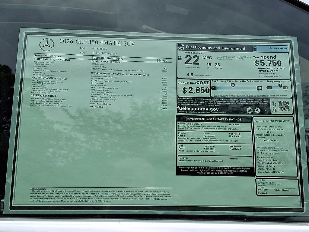 New 2026 Polar White Mercedes-Benz GLE 350 image 20