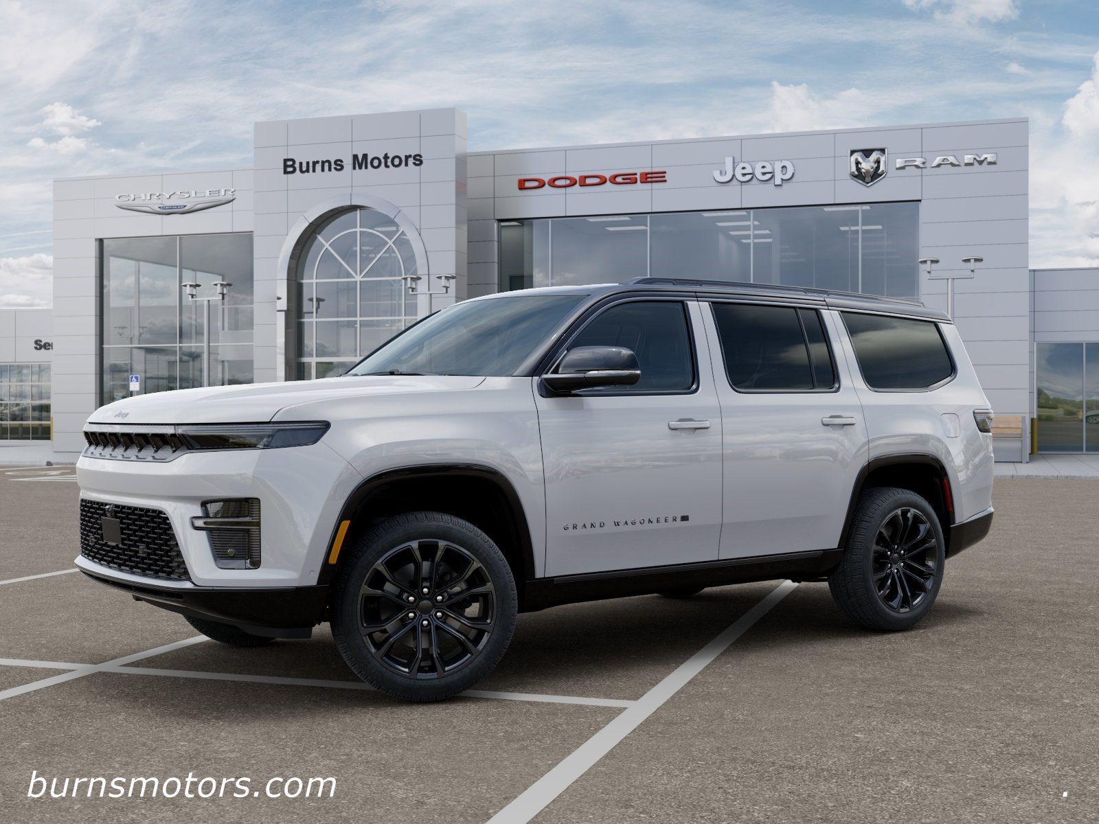 New 2026 Bright White Clear-Coat Exterior Paint Jeep Summit Reserve Black image 2