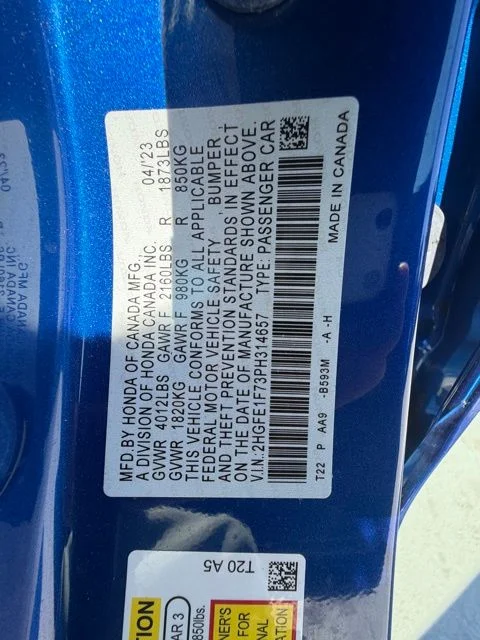 Used 2023 Blue Honda EX image 30