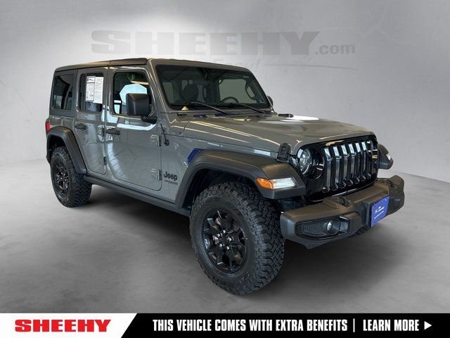 Used 2021 Gray Jeep Unlimited Willys image 1