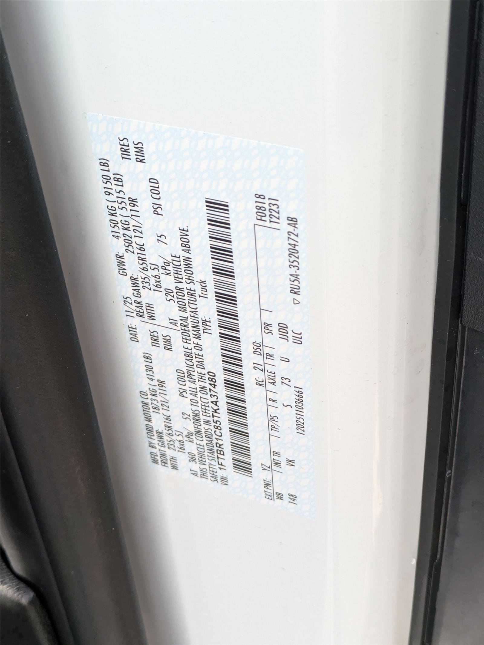 New 2026 Oxford White Ford Cargo Van image 31