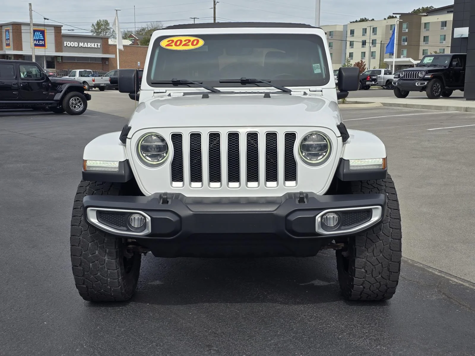 Used 2020 Bright White Clearcoat Jeep Sahara image 2