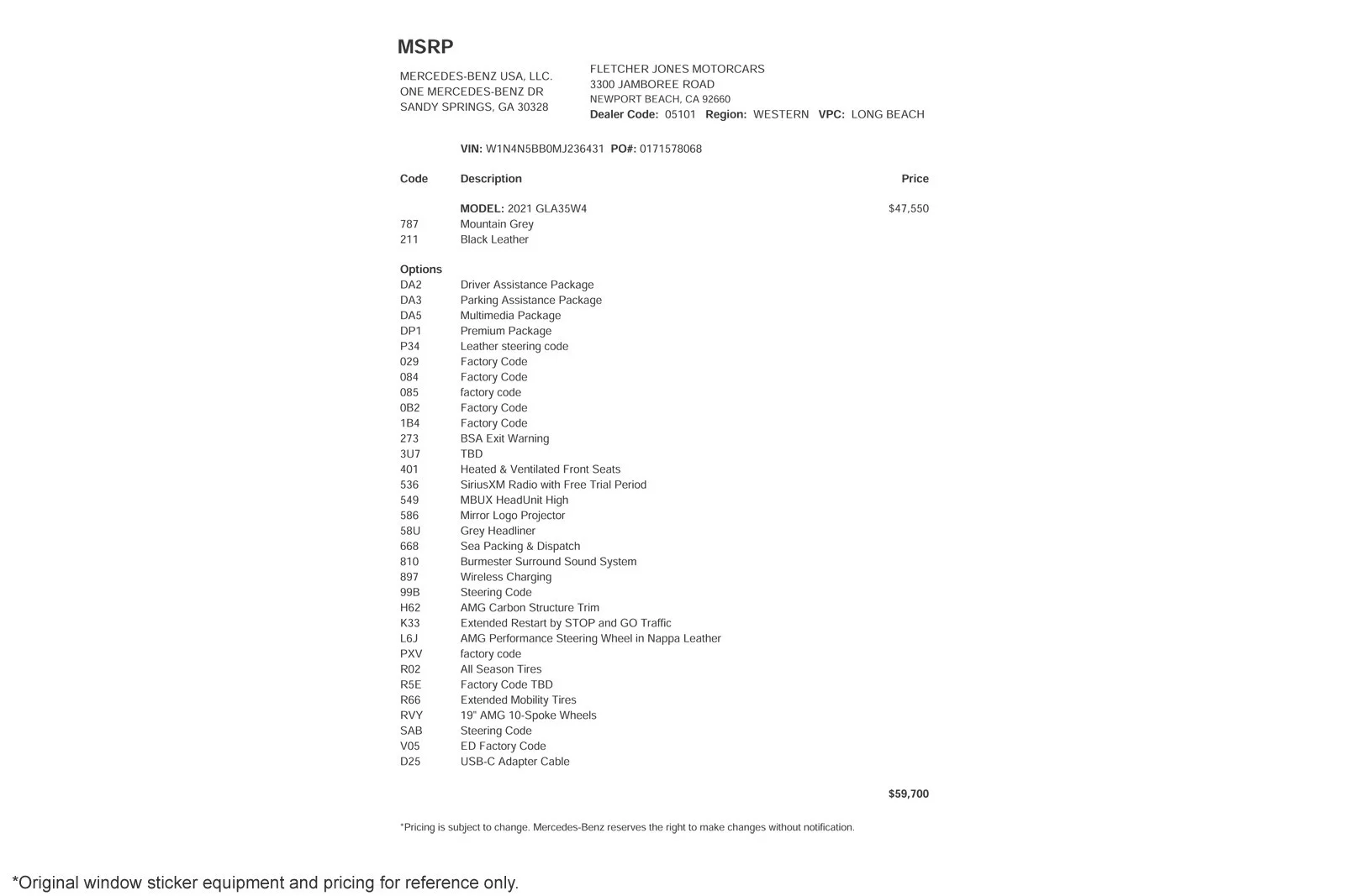 Used 2021 Mountain Grey Metallic Mercedes-Benz AMG® GLA 35 4MATIC SUV image 2