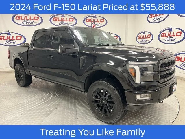 Certified Used 2024 Agate Black Metallic Ford Lariat image 1