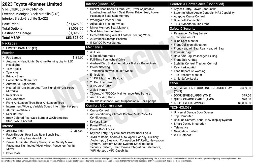 Used 2023 Black Toyota Limited image 6