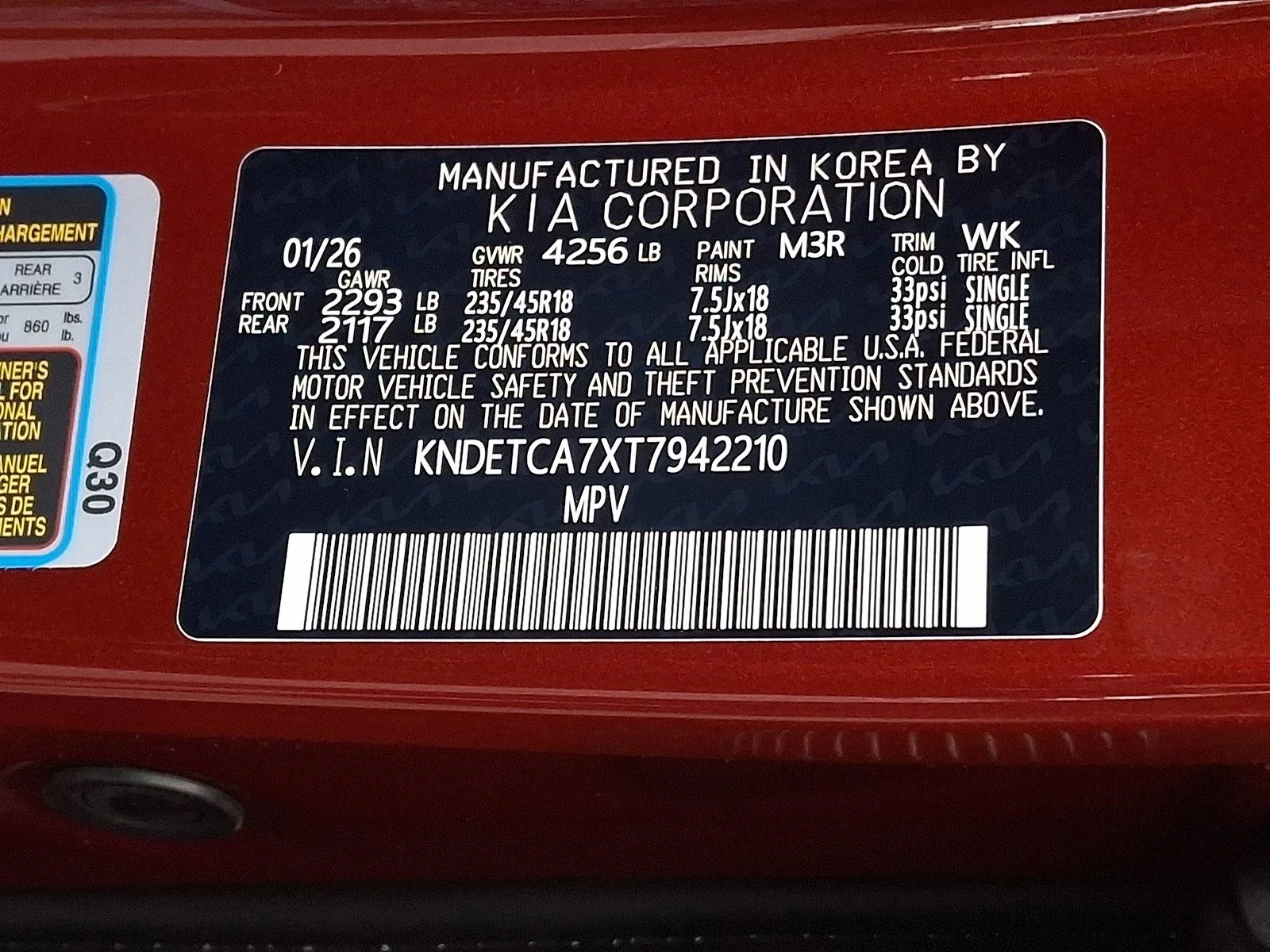 New 2026 Mars Orange Kia SX image 13