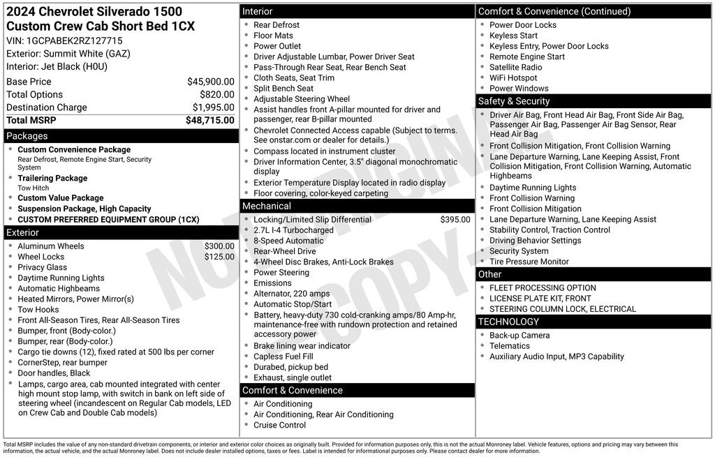 Used 2024 Summit White Chevrolet Custom image 42
