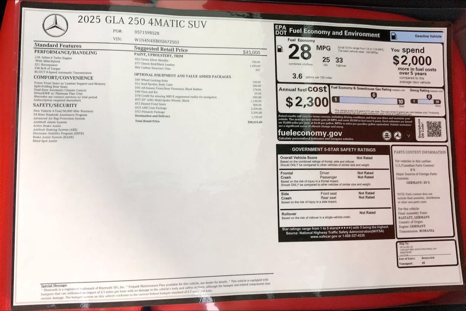 Certified Used 2025 Cirrus Silver Metallic Mercedes-Benz GLA 250 image 16