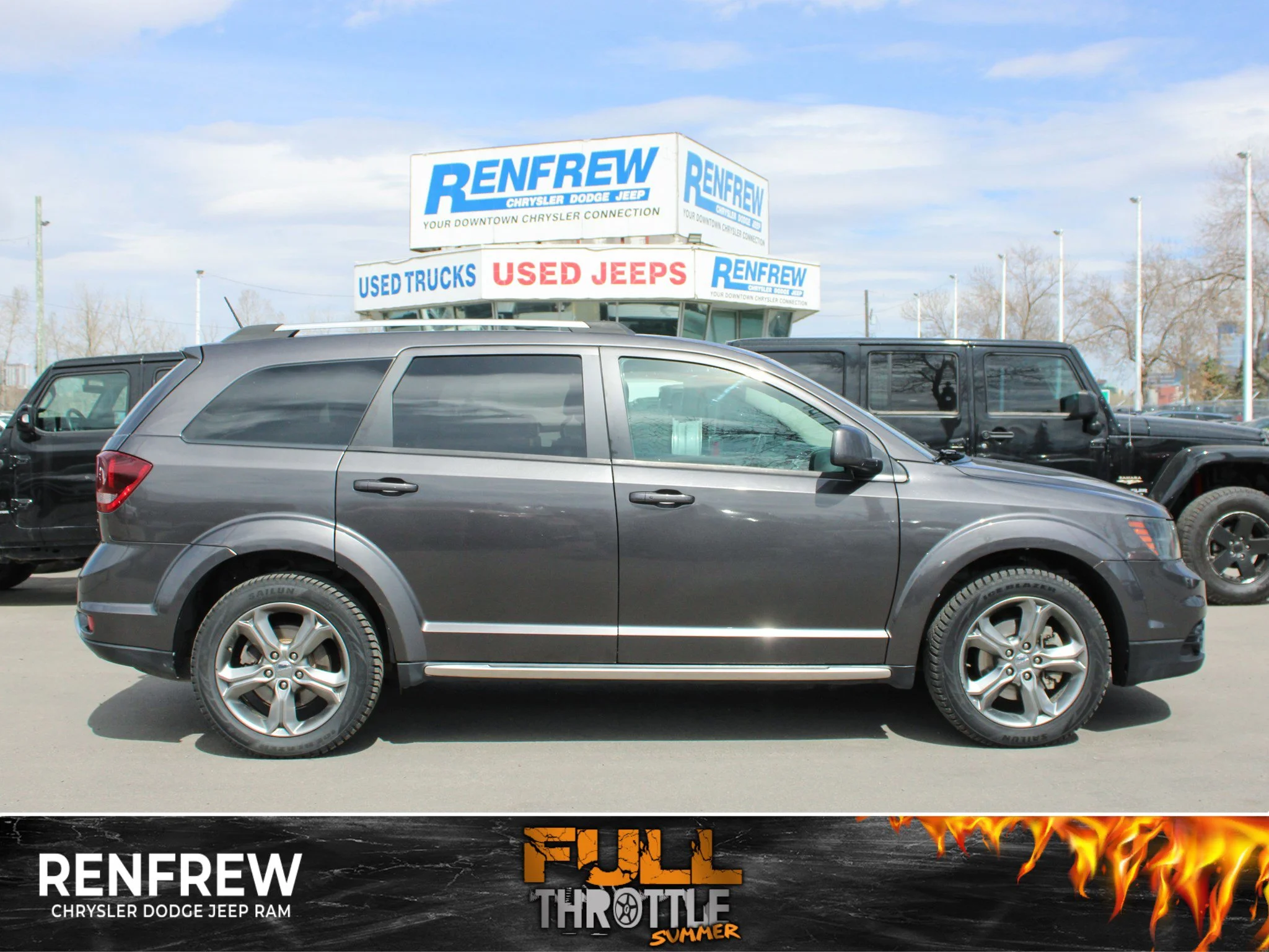 Used 2017 Grey Dodge Crossroad * No Accidents | Heated Seats | V6 | Remote Start | Alpine image 1